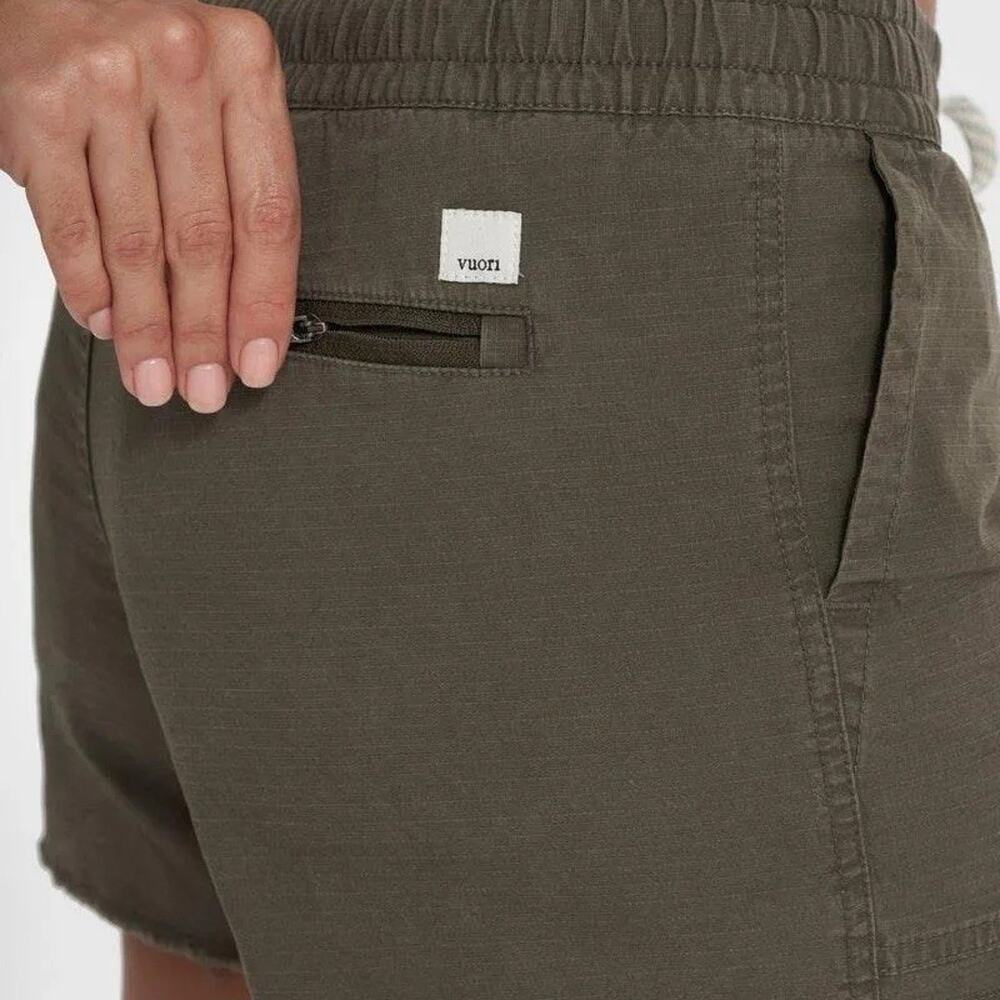 Vuori Women's Vintage Ripstop Shorts Raw Hem Athletic Hiking Shorts Green Size L - Picture 9 of 10